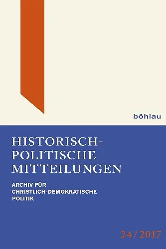 Historisch-Politische Mitteilungen cover