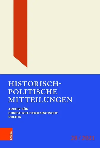 Historisch-Politische Mitteilungen cover
