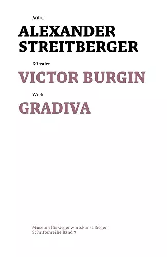 Victor Burgin cover