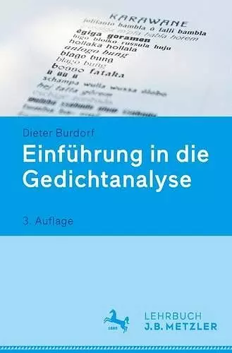 Einführung in die Gedichtanalyse cover