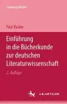 Einführung in die Bücherkunde zur deutschen Literaturwissenschaft cover