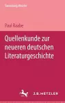 Quellenkunde zur neueren deutschen Literaturgeschichte cover