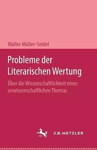 Probleme der Literarischen Wertung cover