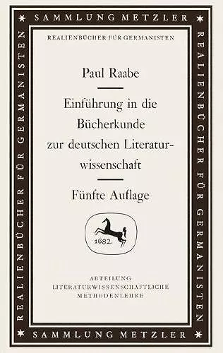 Einführung in die Bücherkunde zur deutschen Literaturwissenschaft cover