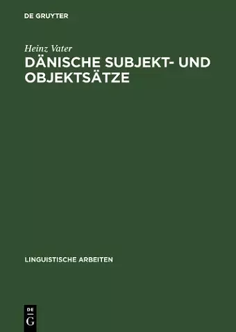 Dänische Subjekt- und Objektsätze cover