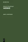 Werke, Band 2, Wortindex cover