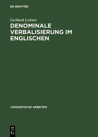 Denominale Verbalisierung im Englischen cover