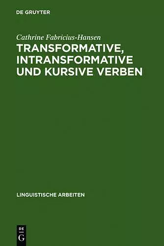 Transformative, intransformative und kursive Verben cover