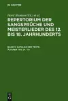 Katalog der Texte. Älterer Teil (A - F) cover