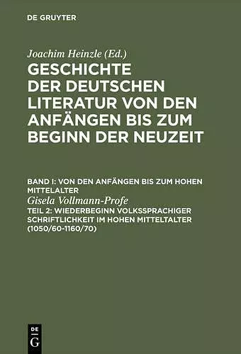 Geschichte der deutschen Literatur von den Anfängen bis zum Beginn der Neuzeit cover