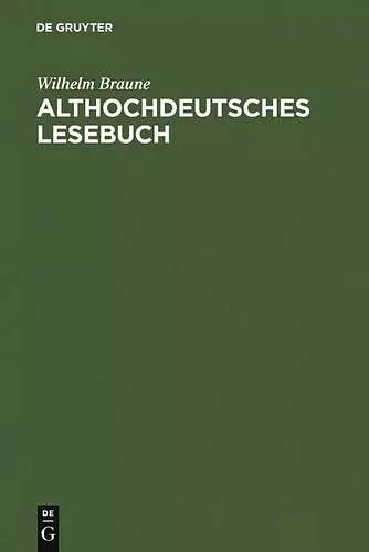 Althochdeutsches Lesebuch cover