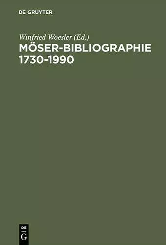 Möser-Bibliographie 1730-1990 cover