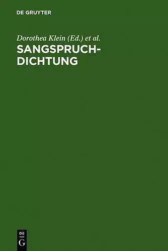 Sangspruchdichtung cover