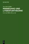 Minnesang und Literaturtheorie cover