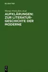 Aufklärungen: Zur Literaturgeschichte Der Moderne cover