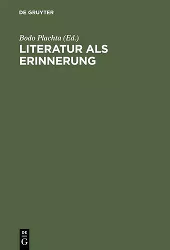 Literatur als Erinnerung cover