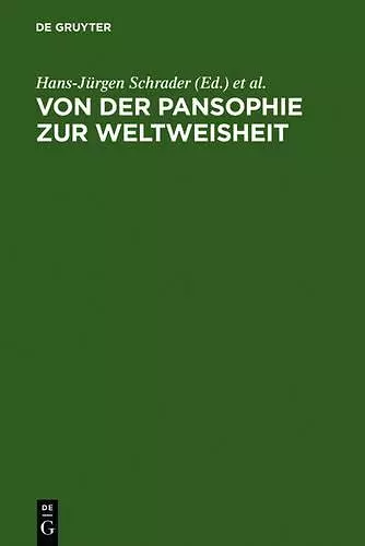 Von Der Pansophie Zur Weltweisheit cover