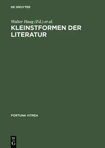 Kleinstformen der Literatur cover