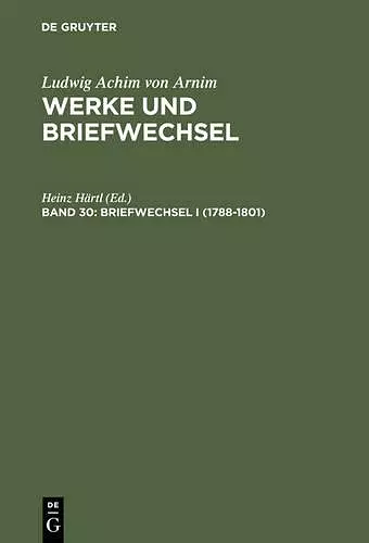 Briefwechsel I (1788-1801) cover