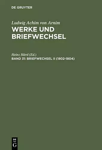 Briefwechsel II (1802-1804) cover