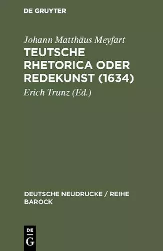 Teutsche Rhetorica oder Redekunst (1634) cover