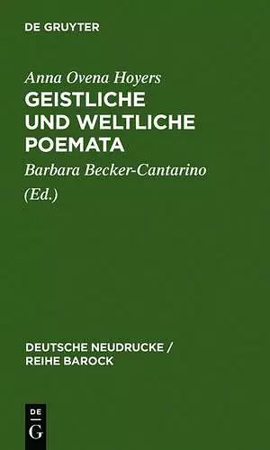 Geistliche und Weltliche Poemata cover