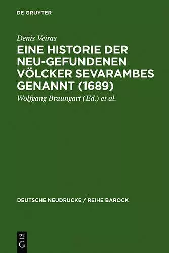 Eine Historie der Neu-gefundenen Völcker Sevarambes genannt (1689) cover