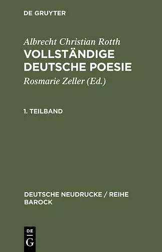 Vollständige Deutsche Poesie cover