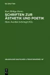 Schriften Zur Ästhetik Und Poetik cover