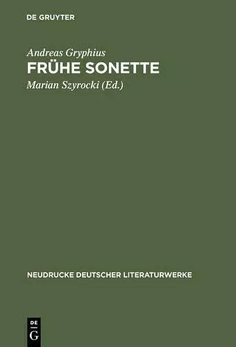 Frühe Sonette cover