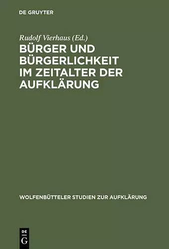 Bürger Und Bürgerlichkeit Im Zeitalter Der Aufklärung cover