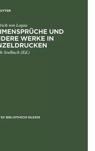 Reimenspruche Und Andere Werke in Einzeldrucken cover