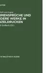 Reimenspruche Und Andere Werke in Einzeldrucken cover