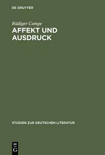 Affekt und Ausdruck cover