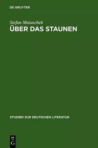 Über das Staunen cover