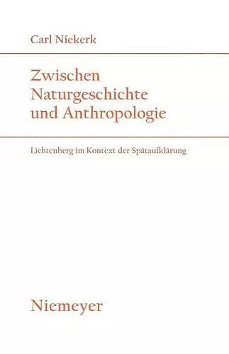 Zwischen Naturgeschichte und Anthropologie cover