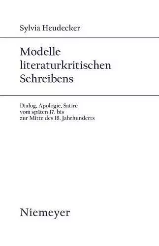 Modelle literaturkritischen Schreibens cover