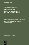 Deutsche Dramaturgie Vom Naturalismus Bis Zur Gegenwart cover