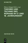 Theorie und Technik des Romans im 17. und 18. Jahrhundert cover