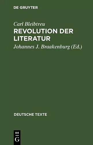 Revolution der Literatur cover