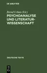 Psychoanalyse und Literaturwissenschaft cover