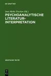 Psychoanalytische Literaturinterpretation cover