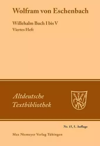 Willehalm Buch I bis V cover