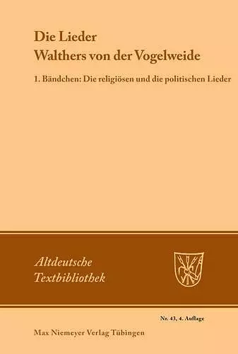 Die Lieder Walthers von der Vogelweide cover
