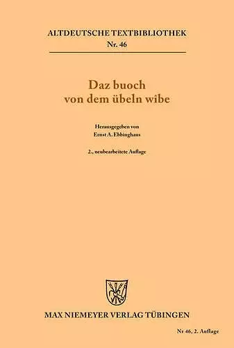 Daz buoch von dem übeln wîbe cover