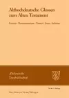 Althochdeutsche Glossen Zum Alten Testament cover