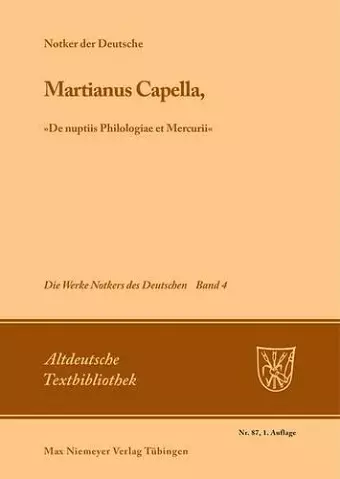 Martianus Capella, »De Nuptiis Philologiae Et Mercurii« cover