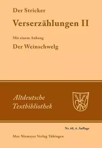 Verserzählungen II cover