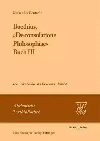 Boethius, »De Consolatione Philosophiae« cover