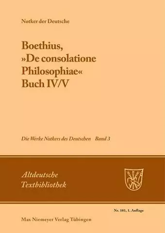 Boethius, »De Consolatione Philosophiae« cover